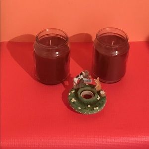 2 20 oz Apple Pumpkin candles & candle capper
